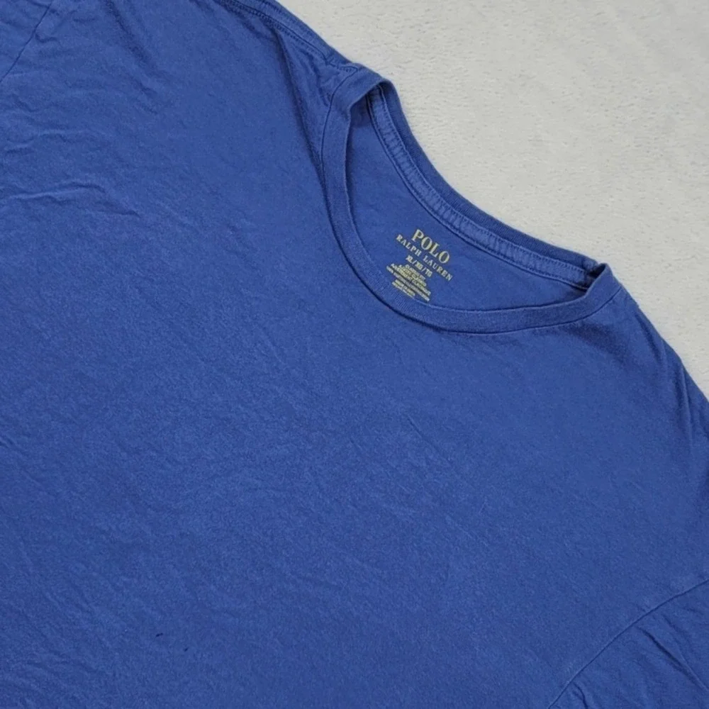 Polo Ralph Lauren Mens XL T-Shirt Blue Classic Fit Cotton Short Sleeve Pony Logo